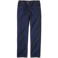 Atlas for Men Men's Part Elasticated Jeans in Mid Blue | Size: 50R