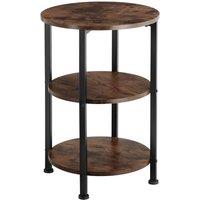 tectake Bedside Table Colchester in Dark Brown