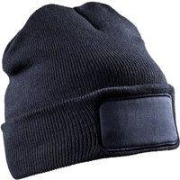 Result Men's Double Knit Printable Beanie in Navy