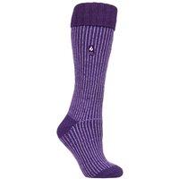 SOCKSHOP Heat Holders Women's 1 Pair 2.3 TOG Thermal Boot Socks in Purple | Size: 4-8