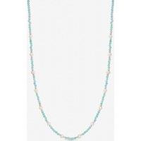 Inicio Women's Sterling Silver Plated Turquoise & Pearl Necklace - Gift Pouch