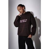 South Beach Women's No Good At Any Sports 3d Graphic Hoodie in Brown | Size: Medium