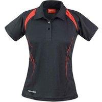Spiro Women's Team Spirit Polo Shirt in Jet Black | Size: 16