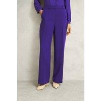 Hobbs London Women's Sami Wide Leg Trousers in Grape | Size: 22