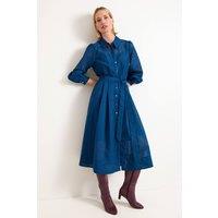 Phase Eight Women's Natalie Long Sleeve Midi Dress in Cobalt | Size: 14