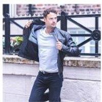 PRIMEHIDE Men's 'Roman' Leather Jacket in Tan | Size: 52R