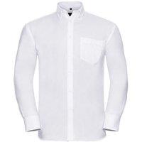 Russell Collection Men's Ultimate Non-Iron Long-Sleeved Formal Shirt in White | Size: 18.5 in