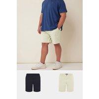 BadRhino Men's 2 Pack Stretch Chino Shorts in Stone | Size: 56R