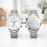 Wear We Met Men's Personalised Swiss Made Endeavour Watch - Engraved in White | Size: 1 Pack
