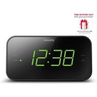 Philips TAR3306 Wake-Up Alarm Clock FM Radio in Black