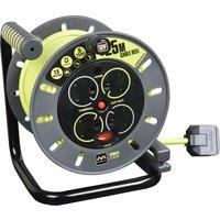 Masterplug Pro-XT 25m 4 Socket Case Cable Reel Extension Lead