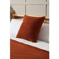 BHS Teddy Bear Fleece Cushion in Orange