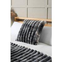 BHS Marled Rib Cushion in Grey