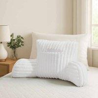 GAVENO CAVAILIA Super Comfy Ribbed Warm Cuddle Cushion in White