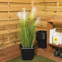 Wham Vista 6x25cm Square Plastic Planter in Black | Size: 6x25 cm