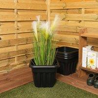 Wham Vista 4x33cm Square Plastic Planter in Black | Size: 4x33 cm