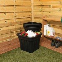 Wham Vista 4x40cm Corner Plastic Planter in Black | Size: 4x40 cm