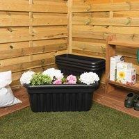 Wham Vista 2x60cm Rectangular Plastic Trough in Black | Size: 2x60 cm
