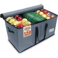 Pelle & Sol Christmas Bauble Storage Box with Dividers - Grey