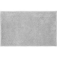 Allure Bath Fashions Chenille Bobble Bath Mat 50 x 80cm - Super Soft Microfibre & Non-Slip in Light Grey | Size: 50 x 80 cm
