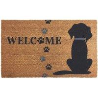 THE RUGS Coir Doormat Gainsborough Welcome Pawprint 45x75 cm | Size: 45 cm x 75 cm
