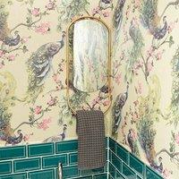 Madison & Mayfair Art Deco Style Round 59CM Oval Mirror with a Gold Frame