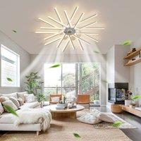 NIVOR 20 Led Linear Dimmable Reversible Ceiling Fan with Lights & Remote in White