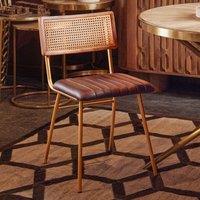 Orsina Buffalo Leather Dining Chair in Black