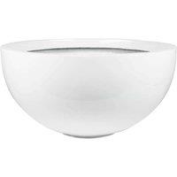 Primrose Gloss White Garden Outdoor Fibreglass High Low Bowl Planter 72cm