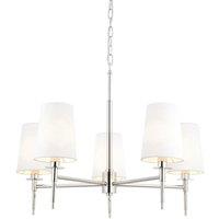Netlighting 'FLORENCE' Stylish Dimmable 5 Light Multi Arm Pendant Ceiling Lamp in Silver