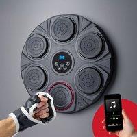 Menkind #Winning LED Punch Pad - Interactive Fitness Fun With Stylish Boxing Gloves in Black