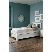 Time4sleep Atlantis White Wooden Guest Bed Including Underbed | Size: Single