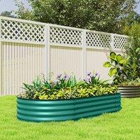 OUTSUNNY Galvanised Raised Garden Bed Planter Box in Teal