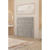 Somnior Chambery 54" Floor Standing Divan Headboard Upholstered Plush Velvet in Silver | Size: King