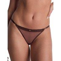 Aubade Women's Sheer Emotion Mini Brief in Brown | Size: 16