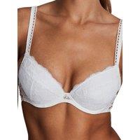 Aubade Women's Kiss Of Love Push Up Plunge Bra in White | Size: 34D
