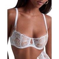 Aubade Women's Vibes Half Cup Bra in White | Size: 36C