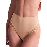 Aubade Women's Sheer Emotion High Waist Brief in Nude | Size: 10