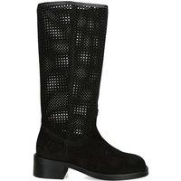 STEVE MADDEN Women's 'Riggs Black' Leather Boots in Black | Size: 7