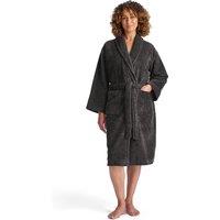 CHRISTY Women's 'Supersoft Cosy' Microvelour Bath Robe in Charcoal | Size: Large/XL