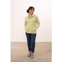 Lighthouse Clothing Haven Women's Jersey Popper Detail Cotton Top in Light Green | Size: 10