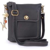 Catwalk Collection Handbags Women's Laura Small Leather Cross Body Bag in Black