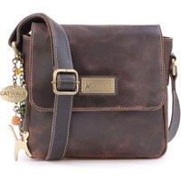 Catwalk Collection Handbags Women's Sabine S Small Distressed Leather Cross Body Bag in Brown