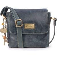 Catwalk Collection Handbags Women's Sabine S Small Distressed Leather Cross Body Bag in Green
