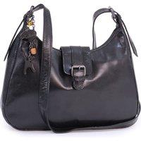 Catwalk Collection Handbags Women's Harlie Leather Cross Body Shoulder Bag in Black | Size: Medium
