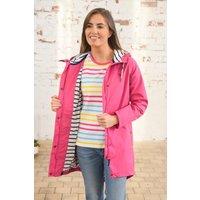 Lighthouse Clothing Women's Long Beachcomber Jacket Spring Summer Outdoor Coat in Pink | Size: 8