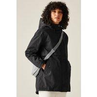Regatta Women's Brielly Hooded Waterproof Breathable Insulated Jacket in Jet Black | Size: 16