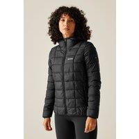 Regatta Women's Asper Hooded Water-Repellent Insulating Padded Jacket in Jet Black | Size: 12
