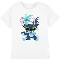 Lilo & Stitch Boy's Palm Tree T-Shirt White | Size: 9-10 Years