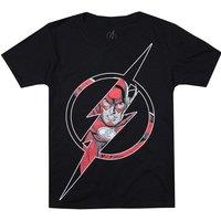 DC Comics Boy's Flash Icon Cotton T-Shirt in Black | Size: 7-8 Years